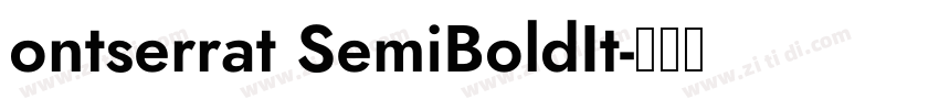 ontserrat SemiBoldIt字体转换
